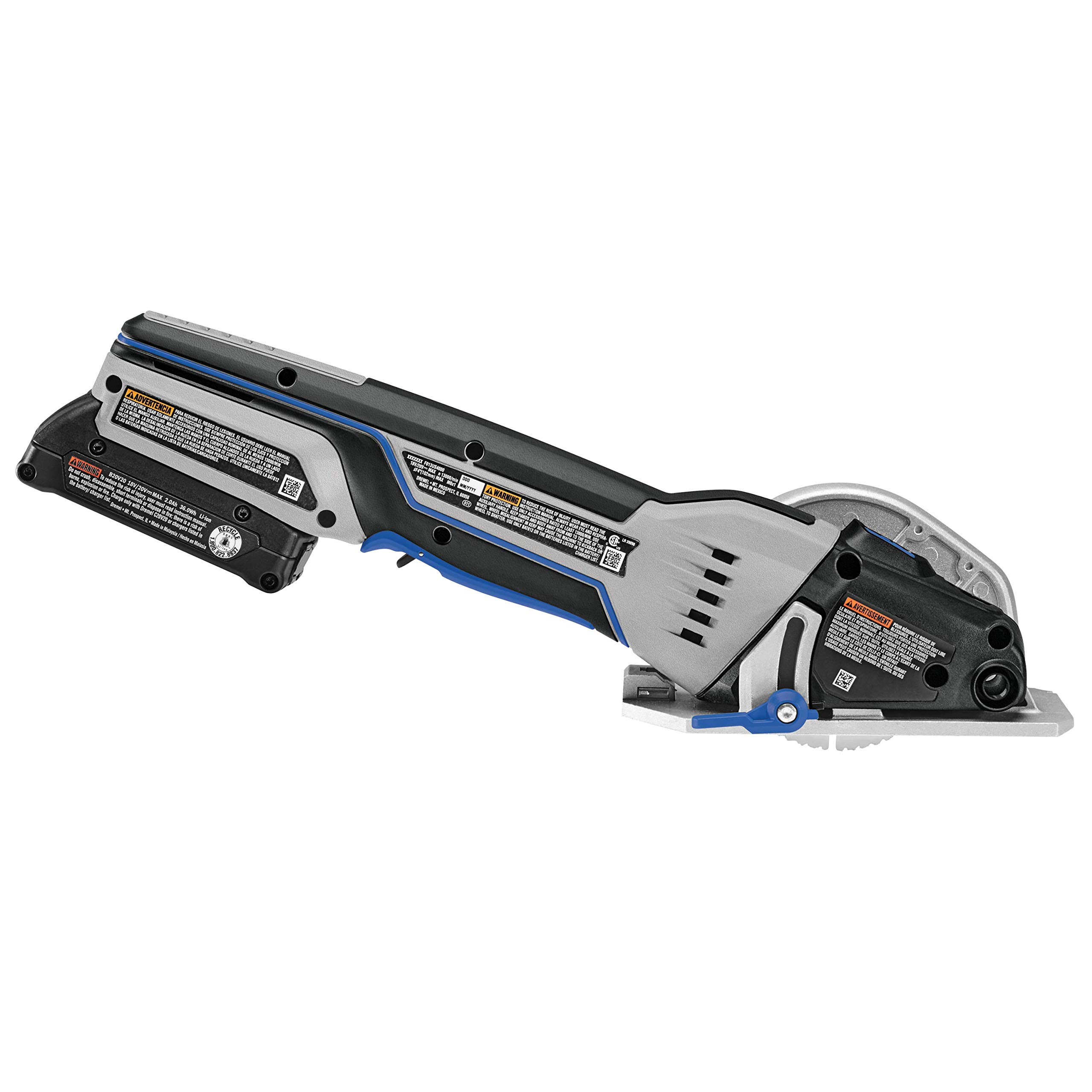 Dremel US20V-01 Compact Circular Saw Tool Kit with (1) 20V Battery, (3) Cutting Wheels & Storage Bag - 15,000 RPM - Ideal for Flush Cutting, Plunge Cutting and Surface Preparation - Image 13